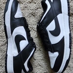 Nike Dunk Low Black White Pre-Owned Sz 10